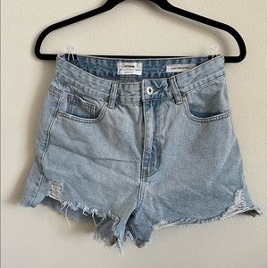 cotton on high rise ripped shorts